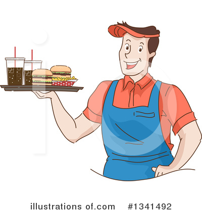 Waiter Clipart #1341492 by BNP Design Studio