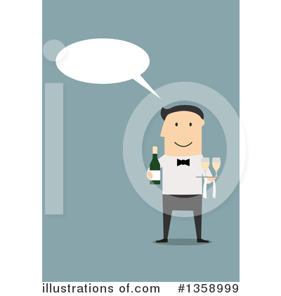 Royalty-Free (RF) Waiter Clipart Illustration by Vector Tradition SM - Stock Sample #1358999