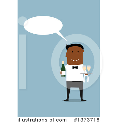 Royalty-Free (RF) Waiter Clipart Illustration by Vector Tradition SM - Stock Sample #1373718