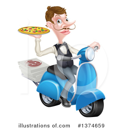 Royalty-Free (RF) Waiter Clipart Illustration by AtStockIllustration - Stock Sample #1374659