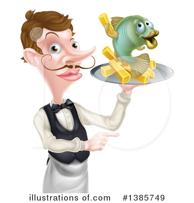 Royalty-Free (RF) Waiter Clipart Illustration by AtStockIllustration - Stock Sample #1385749