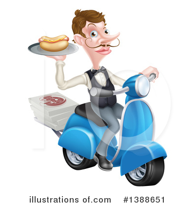 Waiter Clipart #1388651 by AtStockIllustration