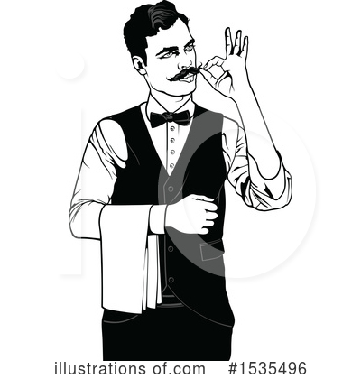 Royalty-Free (RF) Waiter Clipart Illustration by dero - Stock Sample #1535496