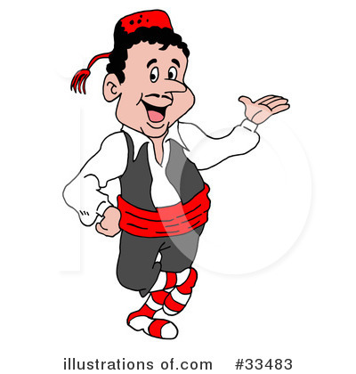 Royalty-Free (RF) Waiter Clipart Illustration by LaffToon - Stock Sample #33483
