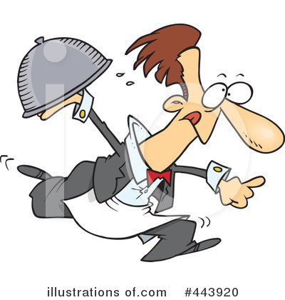 Waiter Clipart #443920 by toonaday