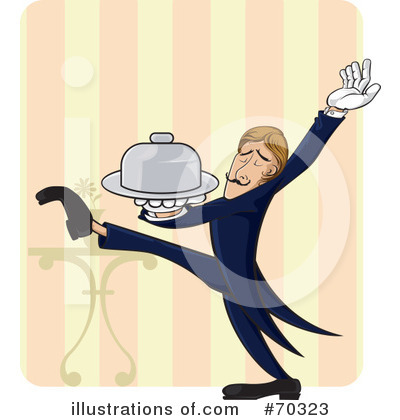 Royalty-Free (RF) Waiter Clipart Illustration by Paulo Resende - Stock Sample #70323