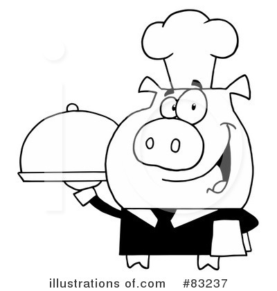 Royalty-Free (RF) Waiter Clipart Illustration by Hit Toon - Stock Sample #83237