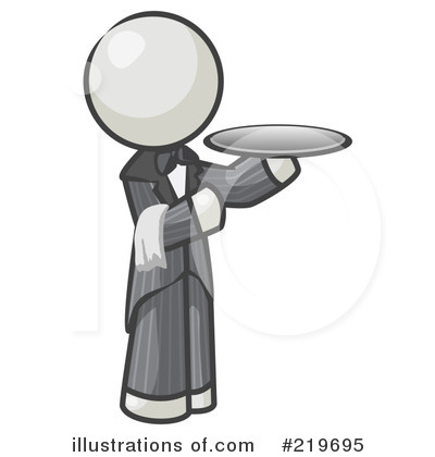 Waiter Clipart #219695 by Leo Blanchette