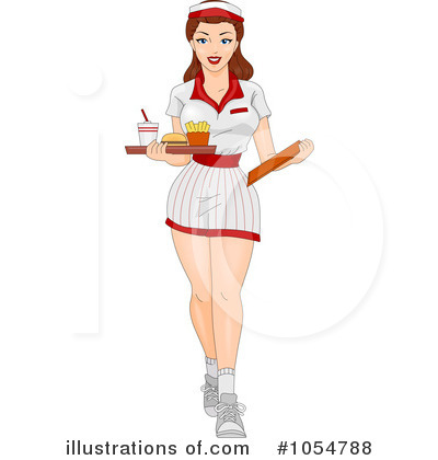 Waitress Clipart #1054788 by BNP Design Studio