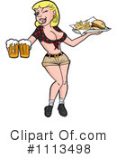Waitress Clipart #1113498 by LaffToon
