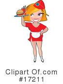 Waitress Clipart #17211 by Maria Bell