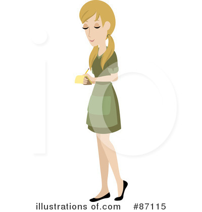 Royalty-Free (RF) Waitress Clipart Illustration by Rosie Piter - Stock Sample #87115