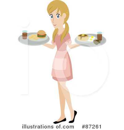 Waitress Clipart #87261 by Rosie Piter