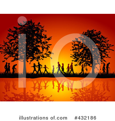 Royalty-Free (RF) Walking Clipart Illustration by KJ Pargeter - Stock Sample #432186