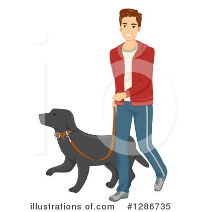 Royalty-Free (RF) Walking Dog Clipart Illustration by BNP Design Studio - Stock Sample #1286735