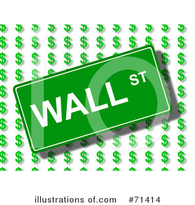 Royalty-Free (RF) Wall Street Clipart Illustration by oboy - Stock Sample #71414