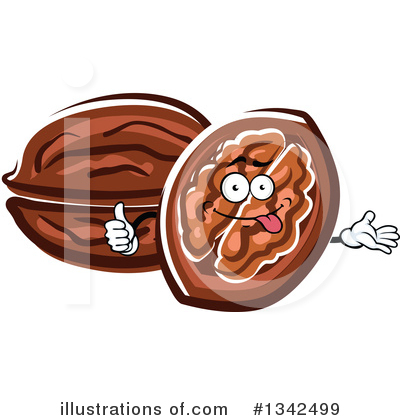 Royalty-Free (RF) Walnut Clipart Illustration by Vector Tradition SM - Stock Sample #1342499