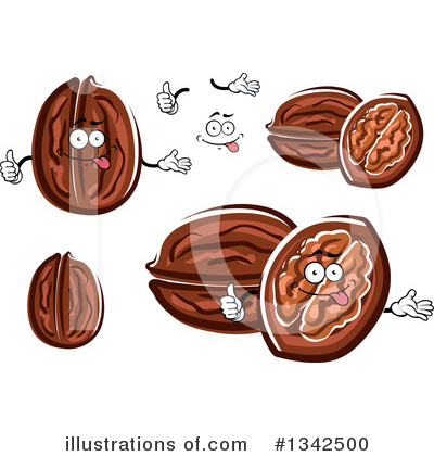 Royalty-Free (RF) Walnut Clipart Illustration by Vector Tradition SM - Stock Sample #1342500