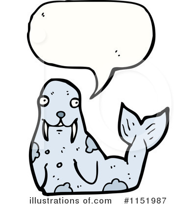 Royalty-Free (RF) Walrus Clipart Illustration by lineartestpilot - Stock Sample #1151987