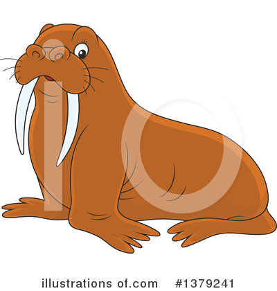 Walrus Clipart #1379241 by Alex Bannykh