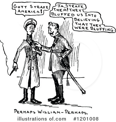 Royalty-Free (RF) War Cartoon Clipart Illustration by Prawny Vintage - Stock Sample #1201008