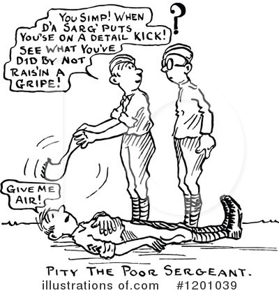 Royalty-Free (RF) War Cartoon Clipart Illustration by Prawny Vintage - Stock Sample #1201039