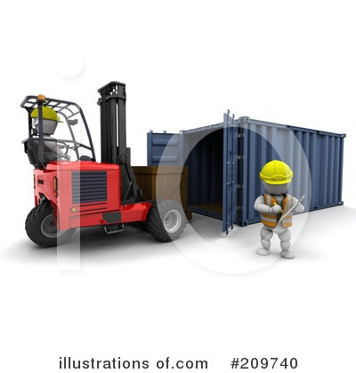 Royalty-Free (RF) Warehouse Clipart Illustration by KJ Pargeter - Stock Sample #209740
