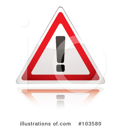 Royalty-Free (RF) Warning Sign Clipart Illustration by michaeltravers - Stock Sample #103580