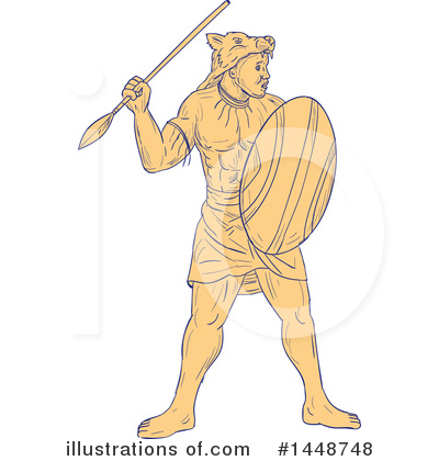 Royalty-Free (RF) Warrior Clipart Illustration by patrimonio - Stock Sample #1448748