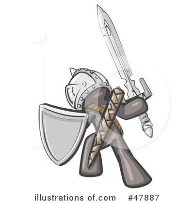 Royalty-Free (RF) Warrior Clipart Illustration by Leo Blanchette - Stock Sample #47887