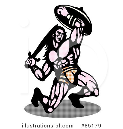 Royalty-Free (RF) Warrior Clipart Illustration by patrimonio - Stock Sample #85179
