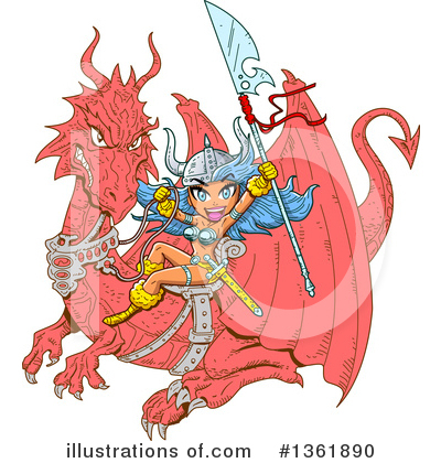 Royalty-Free (RF) Warrior Princess Clipart Illustration by Clip Art Mascots - Stock Sample #1361890