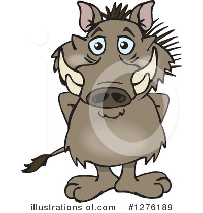 Royalty-Free (RF) Warthog Clipart Illustration by Dennis Holmes Designs - Stock Sample #1276189