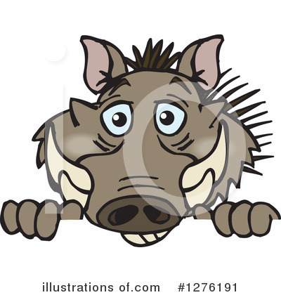 Royalty-Free (RF) Warthog Clipart Illustration by Dennis Holmes Designs - Stock Sample #1276191
