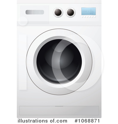 Royalty-Free (RF) Washing Machine Clipart Illustration by michaeltravers - Stock Sample #1068871