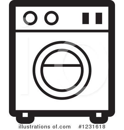 Washing Machine Clipart #1231618 by Lal Perera