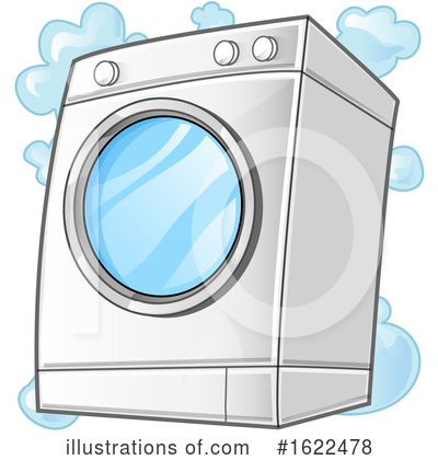 Royalty-Free (RF) Washing Machine Clipart Illustration by Domenico Condello - Stock Sample #1622478