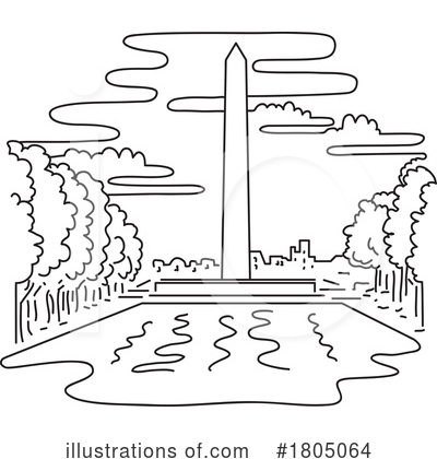 Washington Monument Clipart #1805064 by patrimonio