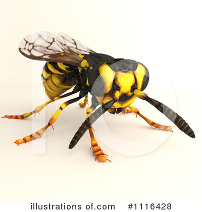 Wasp Clipart #1116428 by Leo Blanchette
