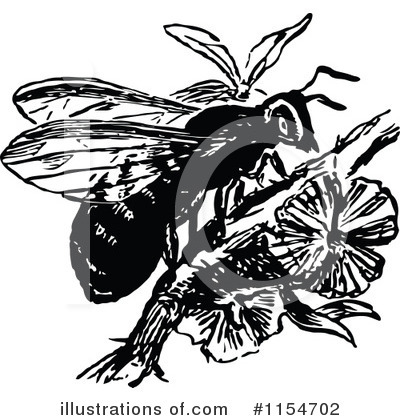 Royalty-Free (RF) Wasp Clipart Illustration by Prawny Vintage - Stock Sample #1154702