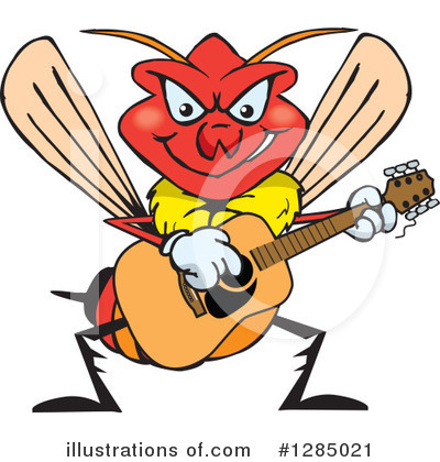 Royalty-Free (RF) Wasp Clipart Illustration by Dennis Holmes Designs - Stock Sample #1285021
