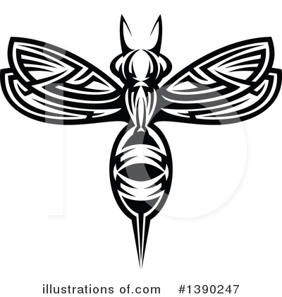 Royalty-Free (RF) Wasp Clipart Illustration by Vector Tradition SM - Stock Sample #1390247