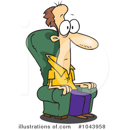 Royalty-Free (RF) Watching Tv Clipart Illustration by toonaday - Stock Sample #1043958