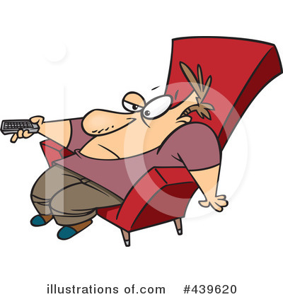 Royalty-Free (RF) Watching Tv Clipart Illustration by toonaday - Stock Sample #439620