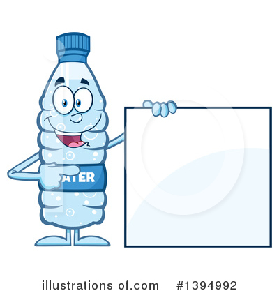 Royalty-Free (RF) Water Bottle Clipart Illustration by Hit Toon - Stock Sample #1394992