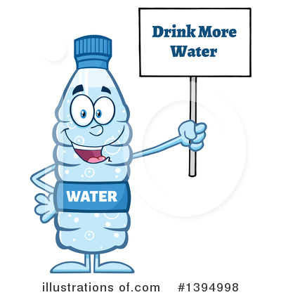 Royalty-Free (RF) Water Bottle Clipart Illustration by Hit Toon - Stock Sample #1394998