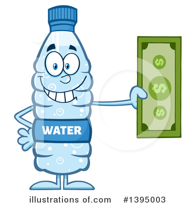 Royalty-Free (RF) Water Bottle Clipart Illustration by Hit Toon - Stock Sample #1395003