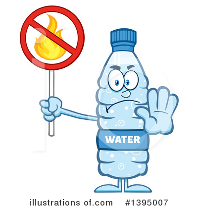 Royalty-Free (RF) Water Bottle Clipart Illustration by Hit Toon - Stock Sample #1395007