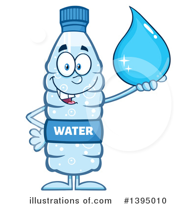 Royalty-Free (RF) Water Bottle Clipart Illustration by Hit Toon - Stock Sample #1395010
