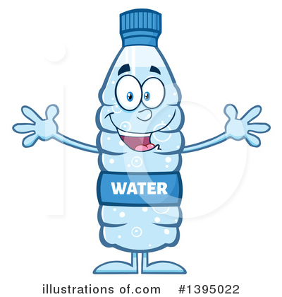 Royalty-Free (RF) Water Bottle Clipart Illustration by Hit Toon - Stock Sample #1395022